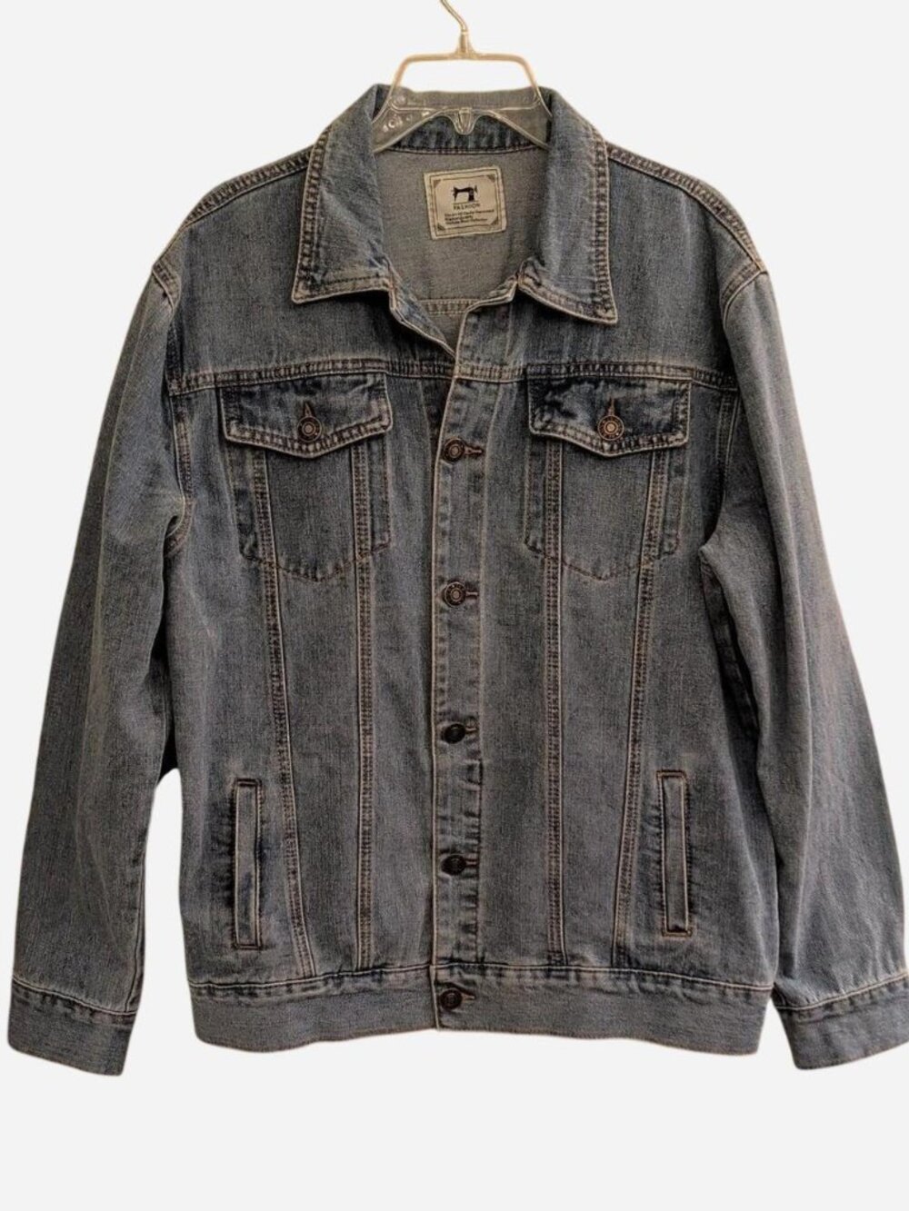 Classic Vintage Light Blue Denim Jacket Size XL